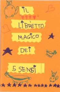 Libretto magico dei cinque sensi disegnato da un bambino