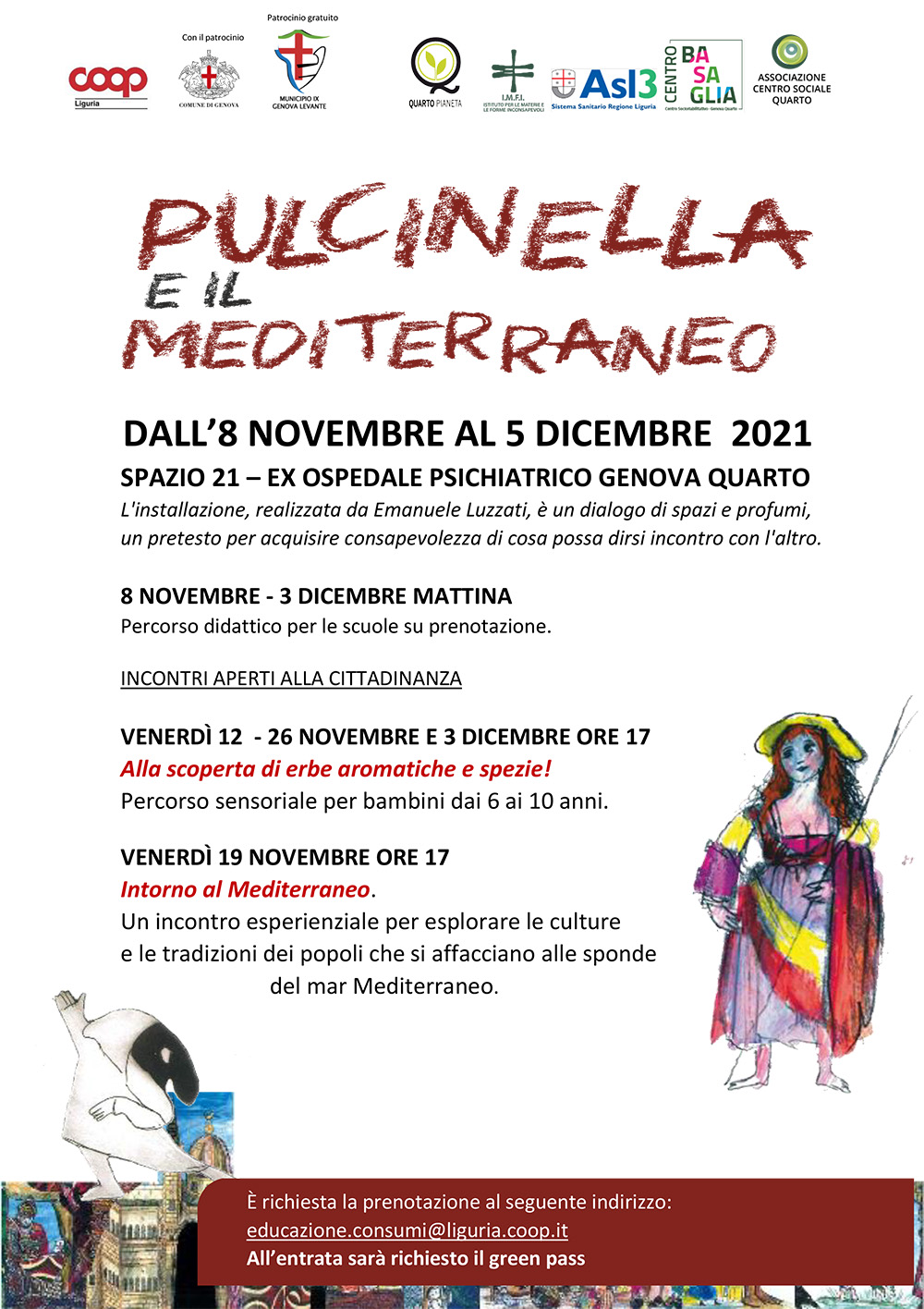 Locandina programma Pulcinella e il Mediterraneo