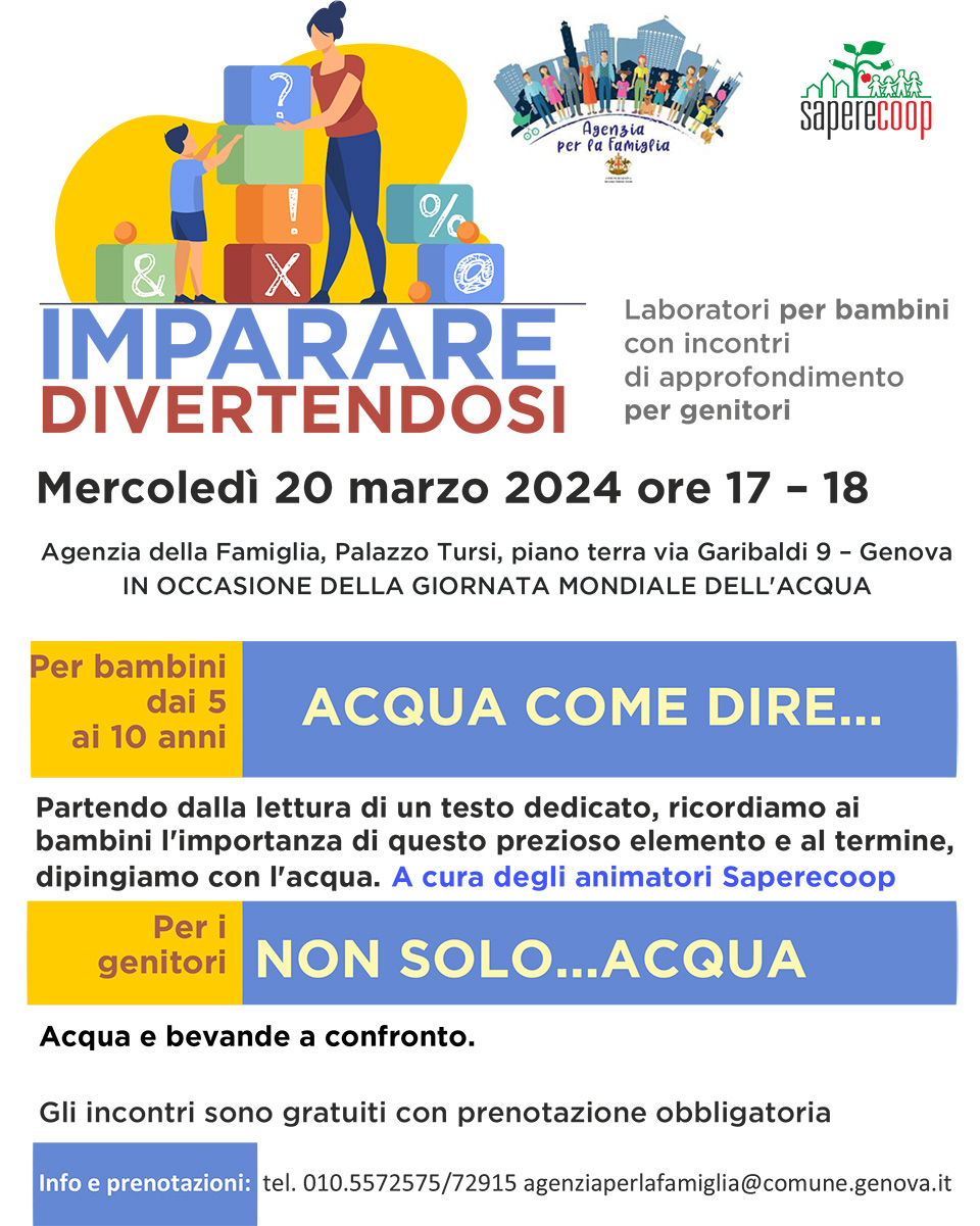 anteprima Volantino imparare divertendosi con immagine di donna e bambino anteprima Volantino imparare divertendosi con immagine di donna e bambino