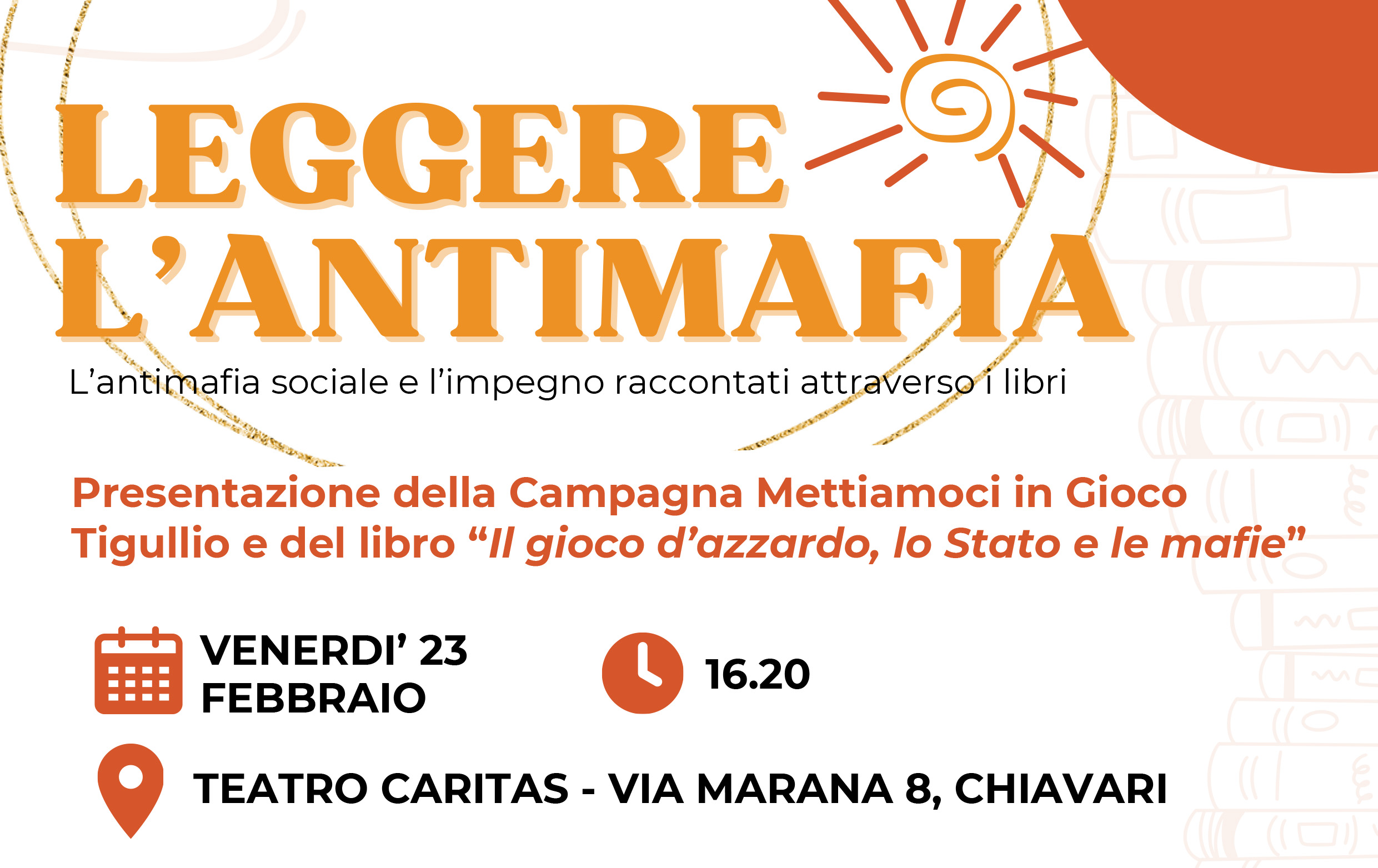 anteprima volantino leggere l'antimafia, venerdì 23 febbraio 2024