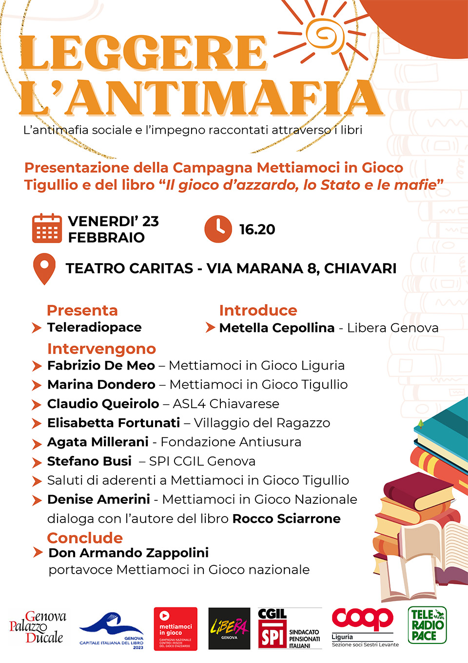 volantino leggere l’antimafia, venerdì 23 febbraio 2024 volantino leggere l'antimafia, venerdì 23 febbraio 2024