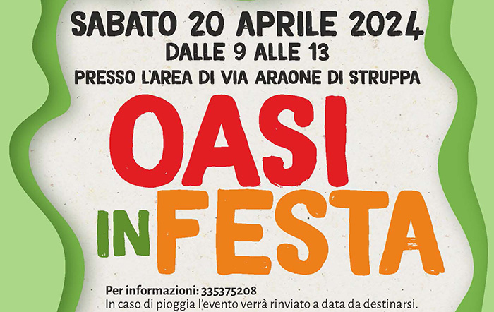 anteprima locandina oasi in festa 20 aprile 2024