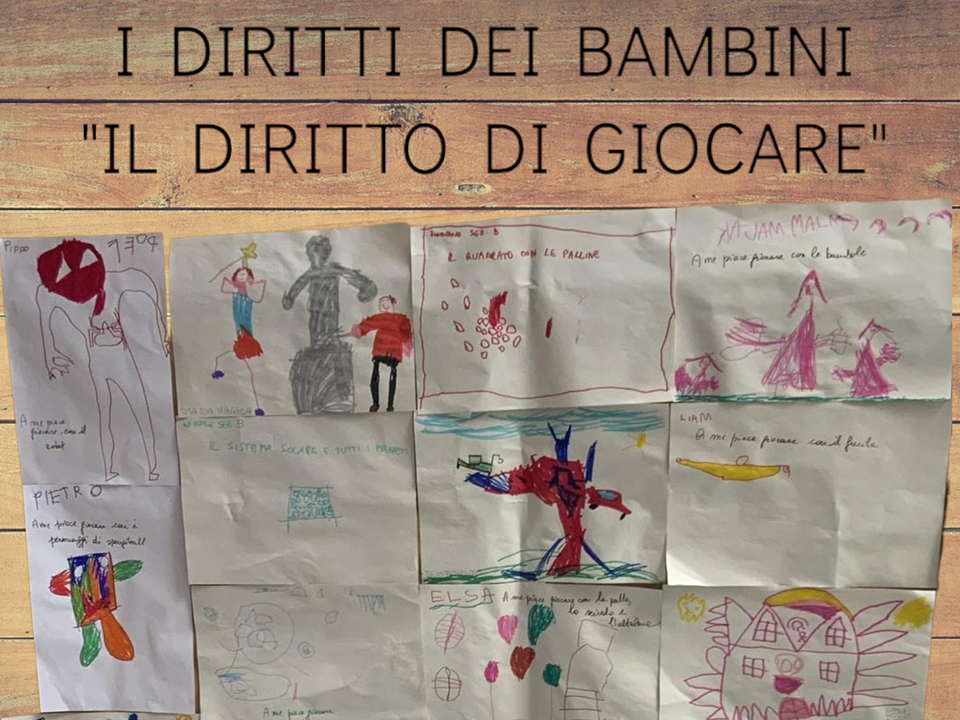 cartellone vari disegni creati da bambini cartellone con vari disegni creati da bambini