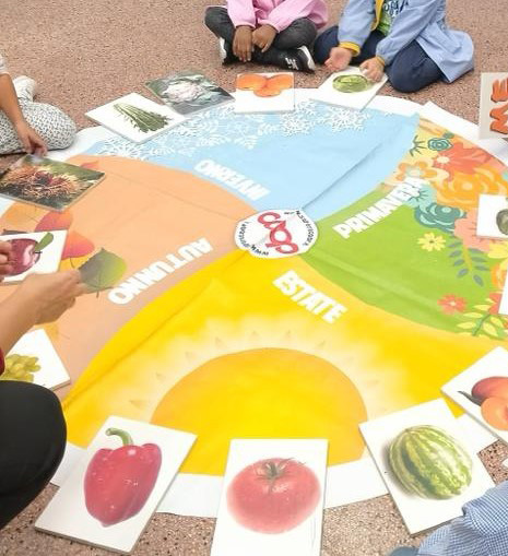 cartellone con vari disegni creato da bambini