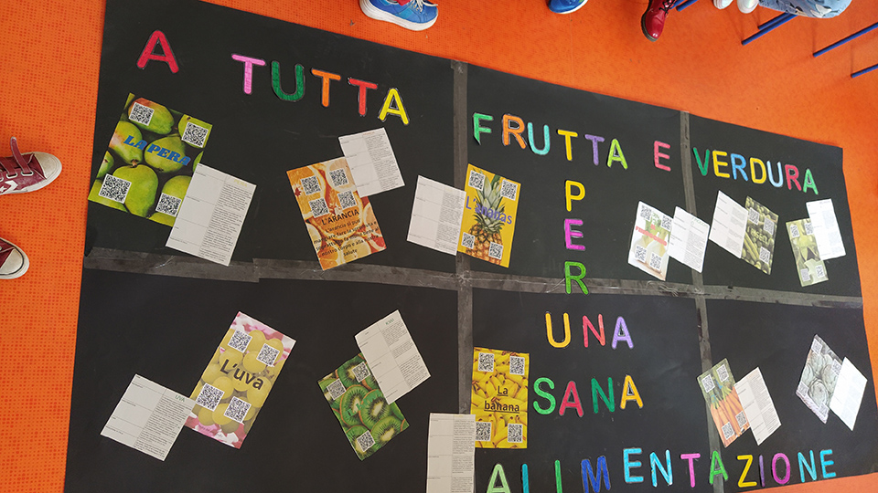 cartellone a tutta frutta e verdura per una sana alimentazione con avari disegni fatti da bambini cartellone a tutta frutta e verdura per una sana alimentazione con avari disegni fatti da bambini