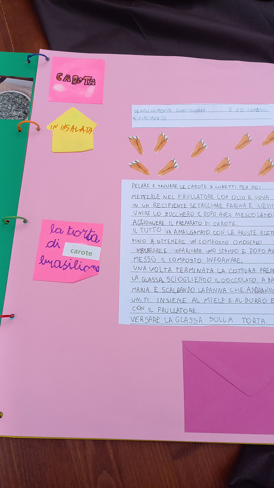 cartellone con descrizione carota cartellone con descrizione carota