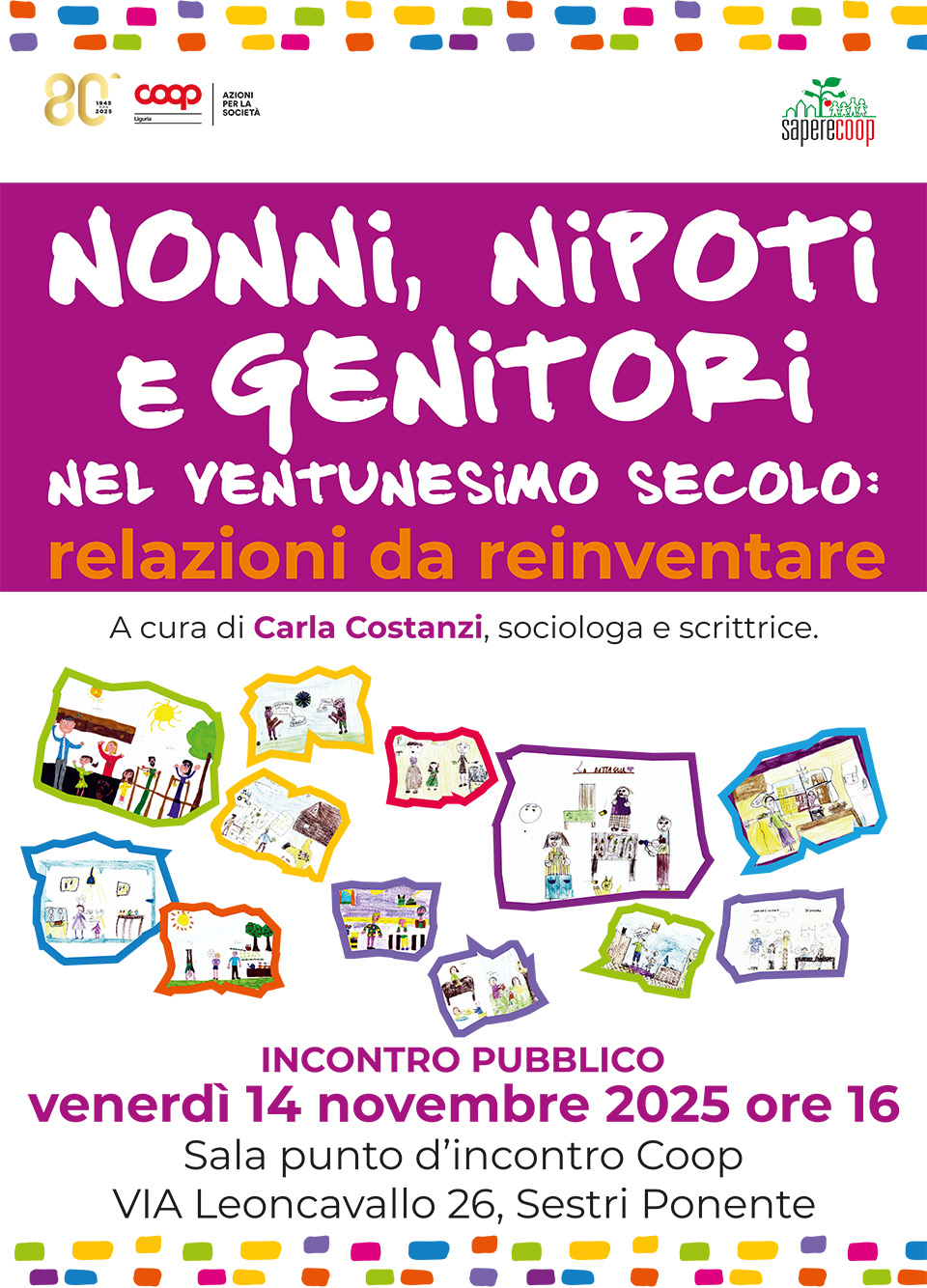 locandina Nonni, nipoti e genitori nel ventunesimo secolo: relazioni da reinventare.